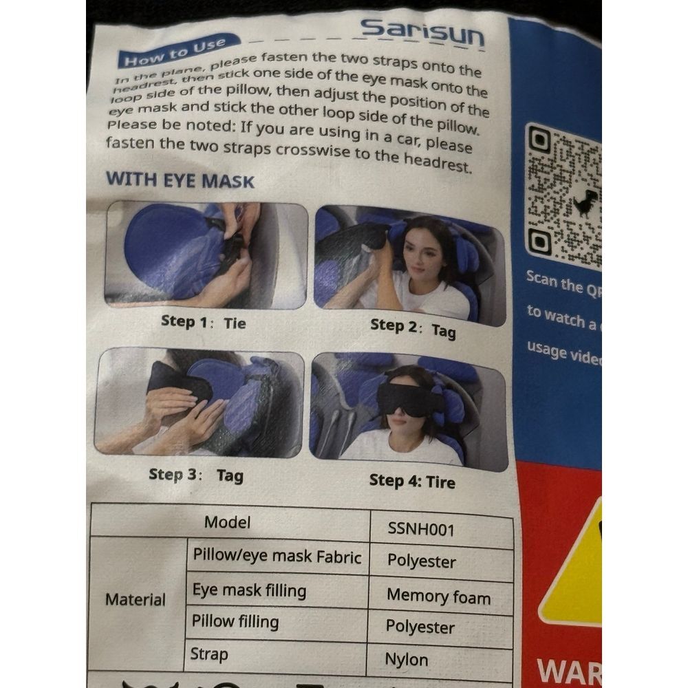 Travel‎ eye comfort cover head rest